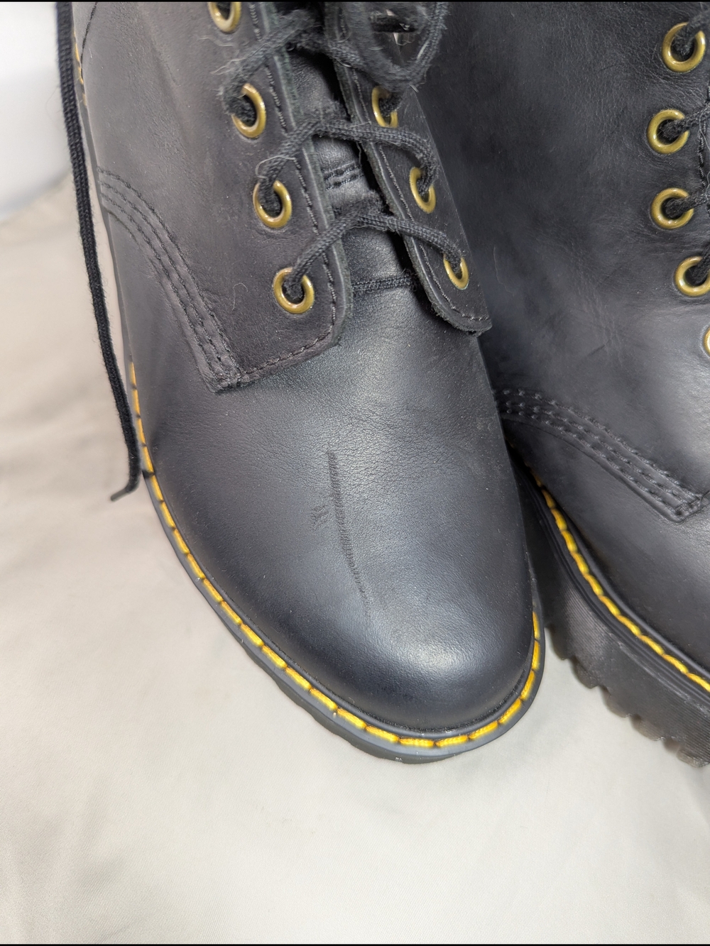 Dr Martens Black 8 Shriver Hi Women's Leather Heeled Boots - Picture 9 of 16